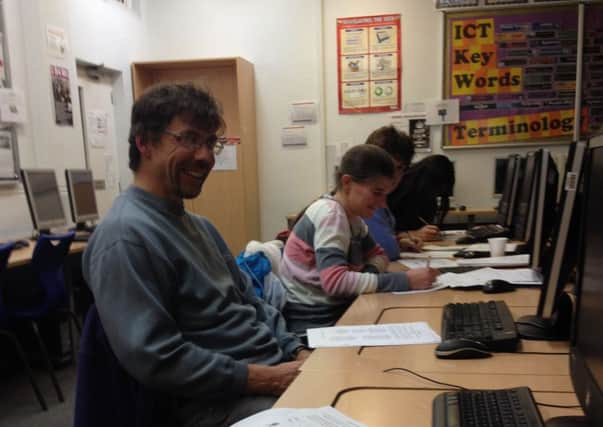 Parents studying maths at Worthing High School