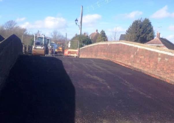 Beeding Bridge on Sunday, days before repair work was due to be completed