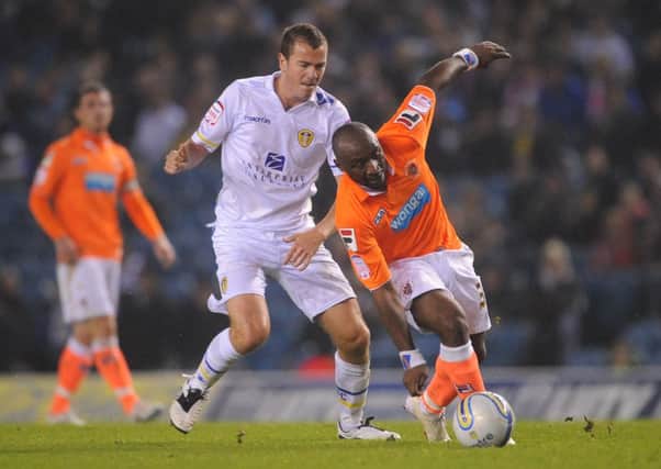 Paul Connolly (left) playing for Leeds United. PA Picture