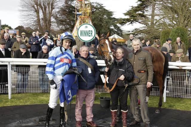 Kayf Moss and connections after winning the 2014 National Spirit Hurdle  Picture by Clive Bennett / www.polopictures.co.uk