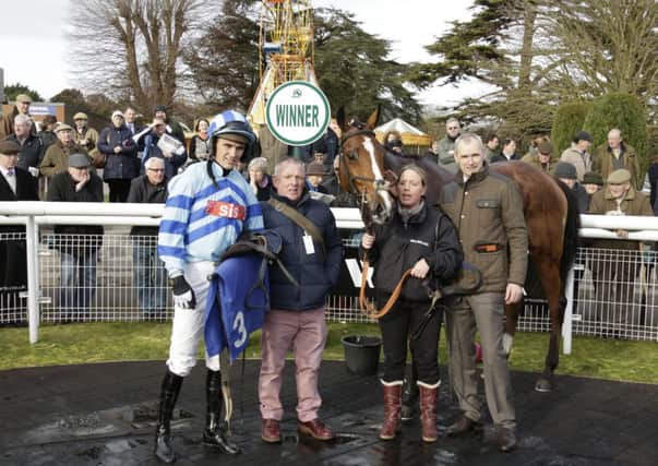 Kayf Moss and connections after winning the 2014 National Spirit Hurdle  Picture by Clive Bennett / www.polopictures.co.uk