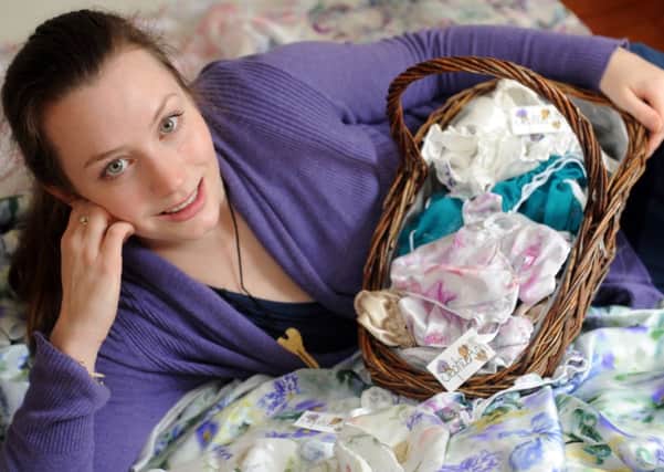 JPCT 210214 S14090078x Stephanie Woolven, 22, from West Chiltington has created a lingerie business called 'StephieAnn Design'. -photo by Steve Cobb