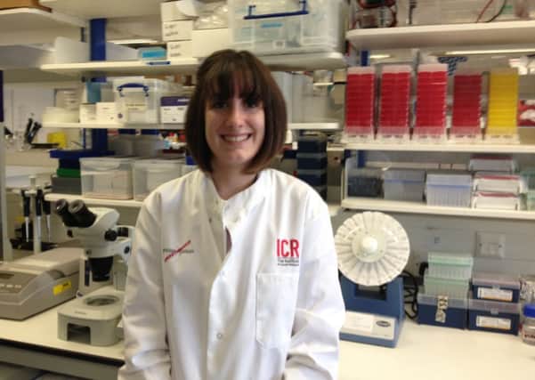 Ellie Cox, a year 13 student at St Leonards-Mayfield School in East Sussex (pictured at the Institute of Cancer Research), has reached the finals of the National Science and Engineering Competition SUS-140227-163447001