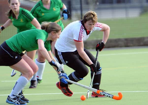 Fran Crossley in action for Horsham Ladies Seconds in their draw against Lewes Firsts -photo by Steve Cobb SUS-140303-092153001