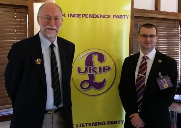 UKIP Prospective Parliamentary Candidate Roger Arthur (left) with newly elected Horsham branch chairman Neil Whitear - picture submitted