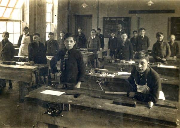 A class in the Richmond extension at Sussex Road School. John Newnhams father is pictured at the third desk back from the front