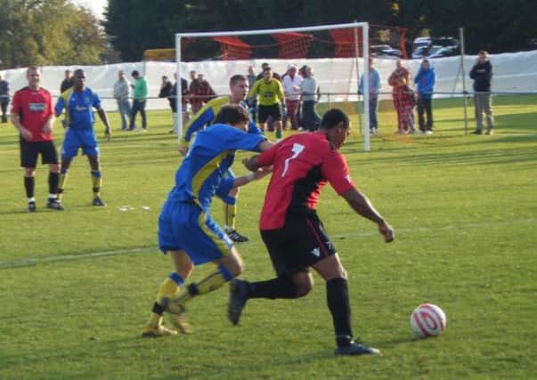 Action from a previous meeting between Rye United and East Grinstead Town