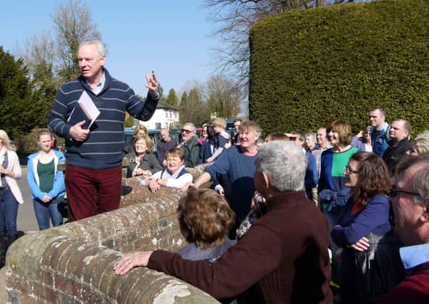 Horsham MP Francis Maude meets Warnham residents angry at changes to flight paths departing from Gatwick Airport (submitted).