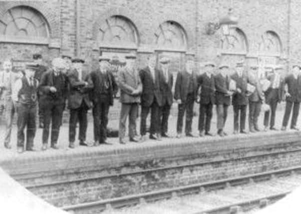 Early volunteers for the first world war at Steyning railway station