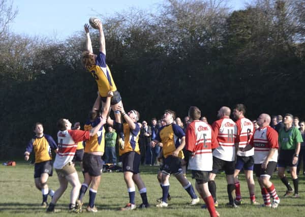Holbrook in action against Rye earlier in the season