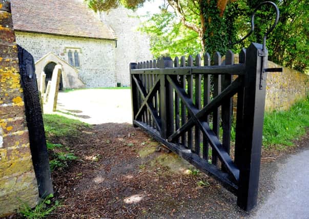 Pyecombe church gate SUS-141103-120439001