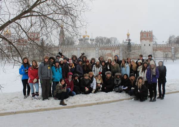 Collyer's politics and history students in Russia SUS-141103-144055001