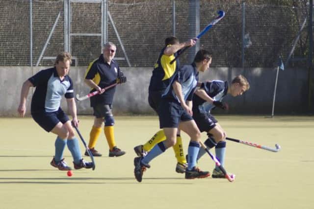 Action from South Saxons' fourth team game against Eastbourne fifths on Saturday. Picture by Caitlin Merison