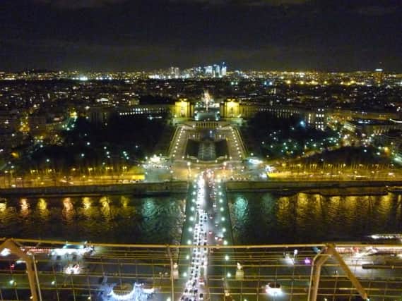 Paris at night from The Eiffel Tower