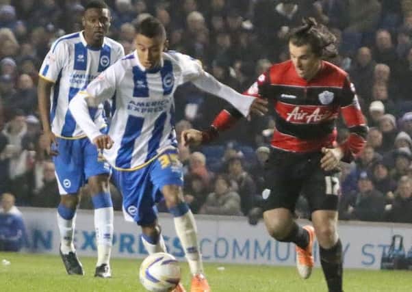 Albion's Jesse Lingard in action against QPR
