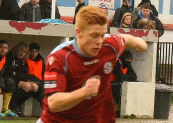 A strong contender for goal of the season by Trevor McCreadie helped fire Hastings United to a 2-1 win over Corinthian-Casuals. Picture by Terry S. Blackman