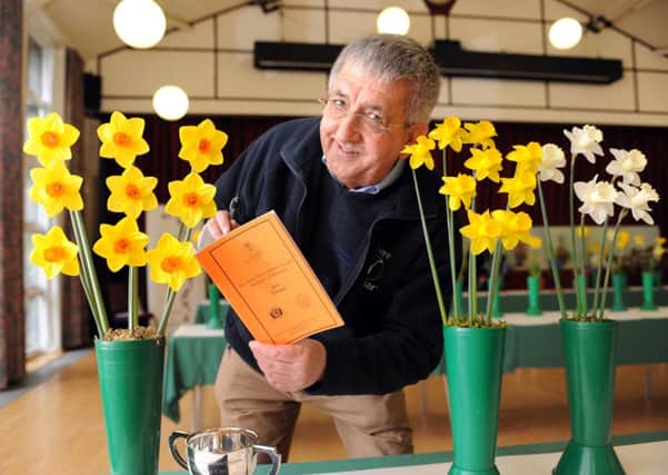 S14261H13 Charles Ashby, chairman of Steyning Horticultural Society, at last year's show