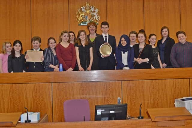 Students took part in a mock trial in Worthing