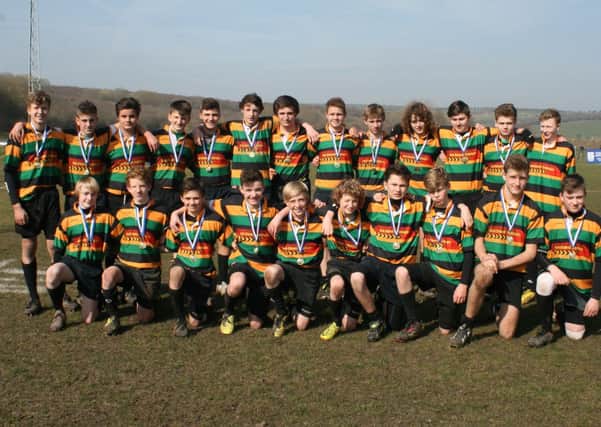 The Weald under-14 rugby team followed in the footsteps of their U15 side in winning their cup final