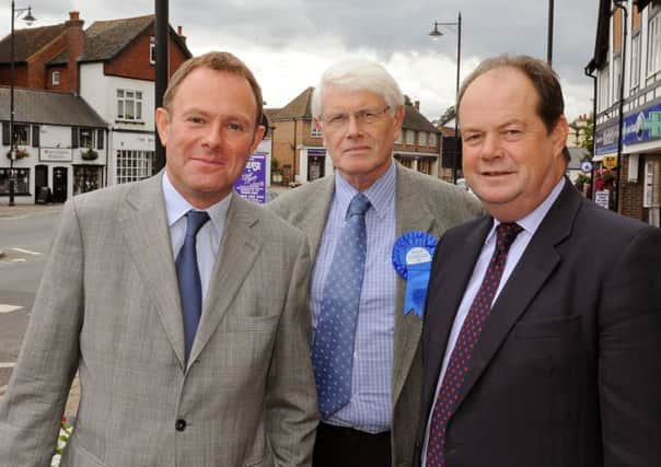 JPCT 180913 MP Stephen Hammond right visits Storrington, with Nick Herbert left and Philip Circus. Photo by Derek Martin ENGPPP00320130918150752