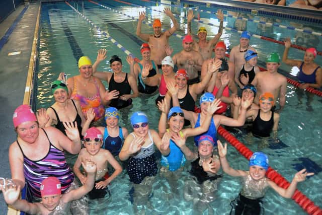 S14793H14 Sports Relief swim at the Wadurs pool in Shoreham on Saturday