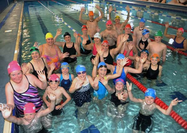 S14793H14 Sports Relief swim at the Wadurs pool in Shoreham on Saturday