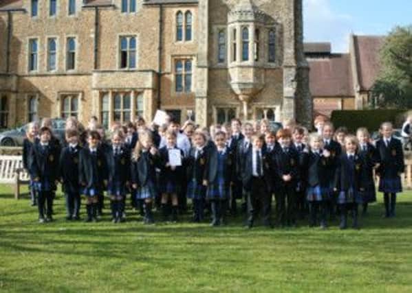 Handcross Park Pre-Prep and Junior Choirs were victorious at the recent Godalming Music Festival at Charterhouse School. SUS-140324-155603001