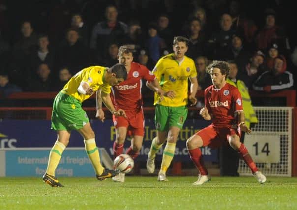 Sheffield United's Conor Coady scores against Crawley Town (Pic by Jon Rigby)