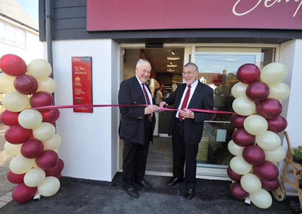 20/3/14- Opening of the new Jempsons store in Northiam.  Harold Jempson and Alfred Vidler SUS-140320-121121001