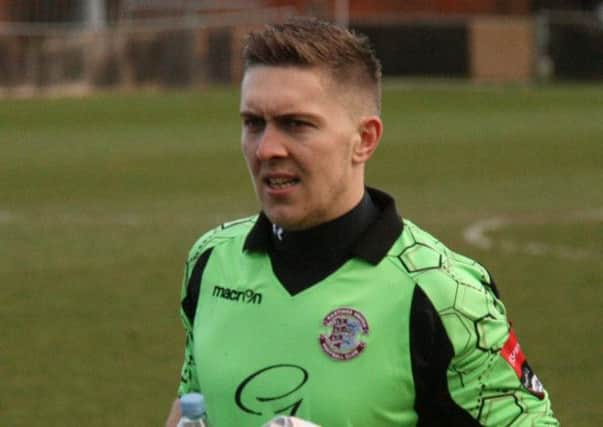 Josh Pelling was man of the match in Hastings United's 0-0 draw at home to Faversham Town. Picture by Terry S. Blackman