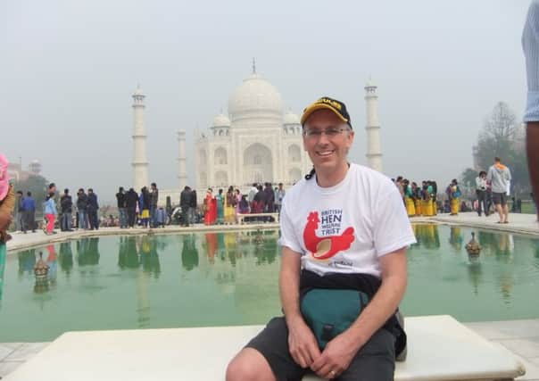 Storrington resident Martin Standen at the iconic Taj Mahal SUS-140904-093031001