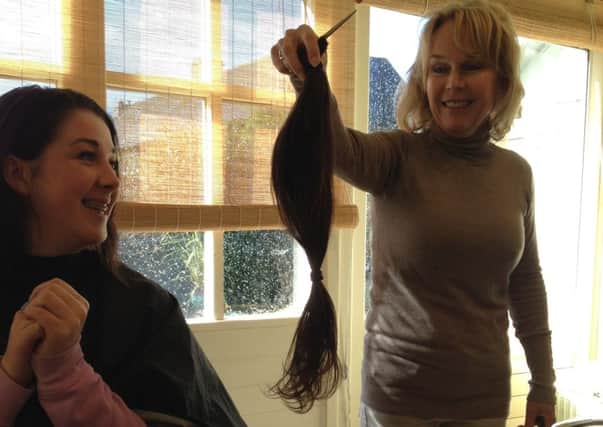 Amy Tahourdin had her first haircut in four years on March 22