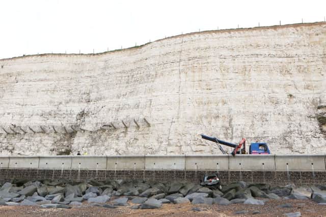 The cliff at the bottom     PHOTO: Eddie Mitchell