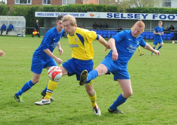 Lancing's Jonno Melia in action at Selsey