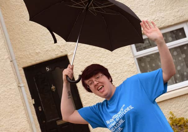 Geraldine Venables will need more than just an umbrella when she plunges through the skies for the charity   L15582H14