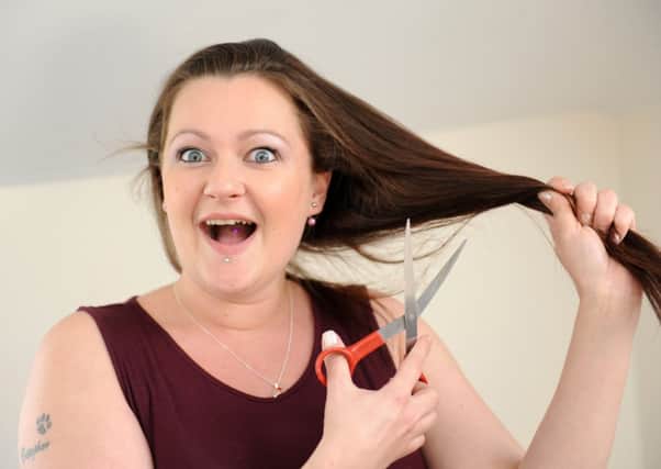 Sarah Ayres, pictured, is ready for her big chop for charity                                                                       D14161146a