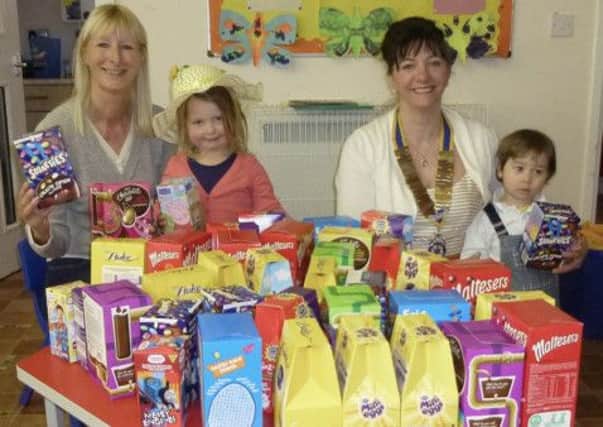 Toddlers in Angmering were given a tasty surprise for their Easter egg hunt