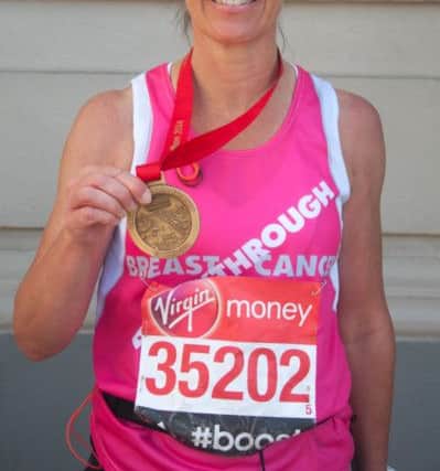 Julie Hill, who ran the London Marathon in 2014