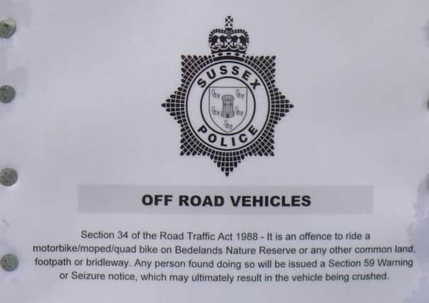 Police warning to off-road vehicle users