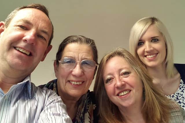 Retirement party at the Horsham based West Sussex Mediation Service for Yvonne Helps. Pictured (left to right) are service co-ordinator Nick Handley, Yvonne, casworker Pam Chatterton and caseworker Louise - picture submitted