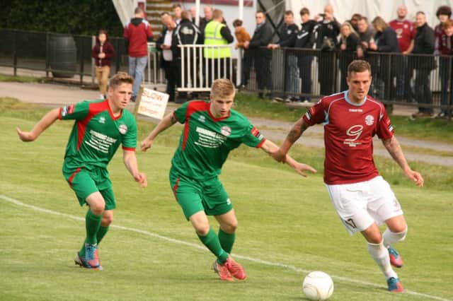 Kenny Pogue on the ball for Hastings United against Crawley Down Gatwick. Picture by Terry S. Blackman