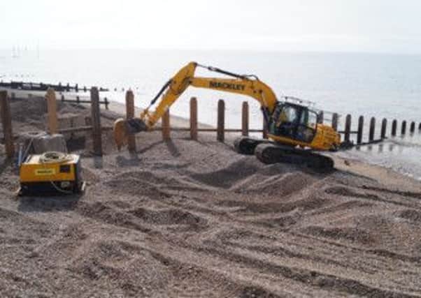 Coast protection work on Southwick Beach