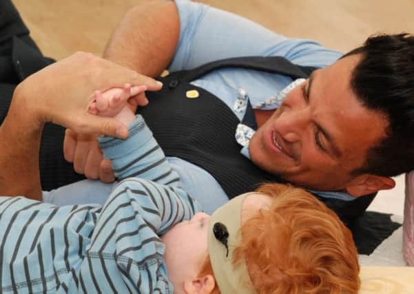 Peter Andre speds time with the children and families at the hospice SUS-140428-120536001
