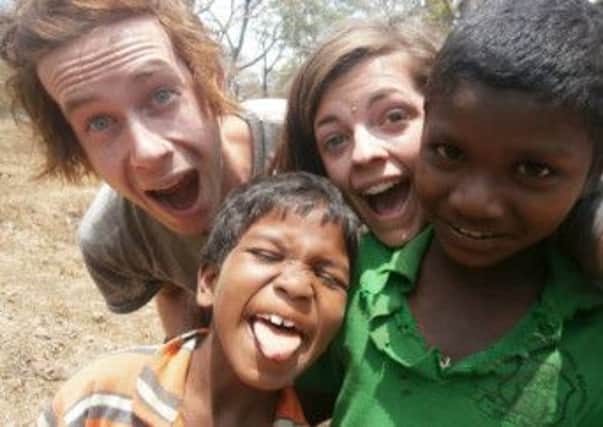Barnaby Smith (left) spent ten weeks in rural India this year
