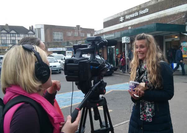 Vanessa Dell interviewed people at Haywards Heath railway station