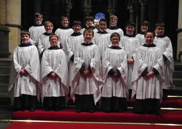 The boys choir of Canterbury Cathedral