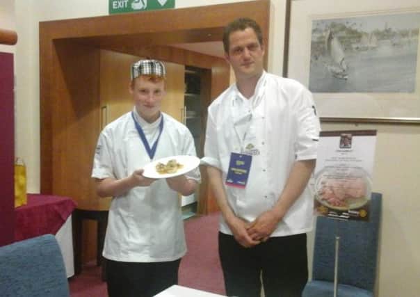 Rotary Young Chef winner 2014 Tom Hamblet and Celebrity Chef and Judge Valentine Warner - picture submitted