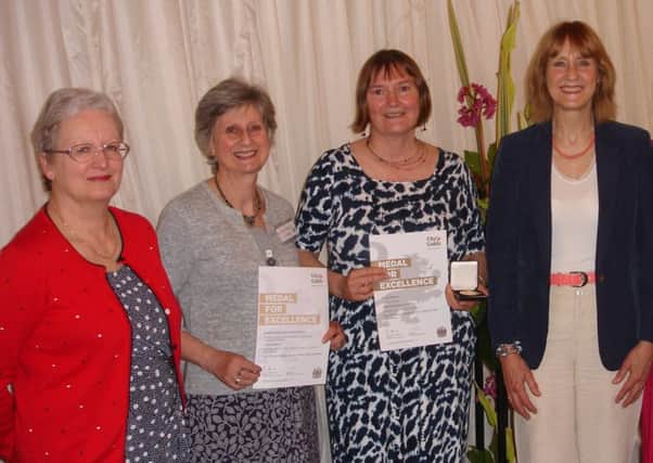 City and Guilds Margaret Walker, Janet Edmonds, Jane Robinson and adult learning manager Beth French