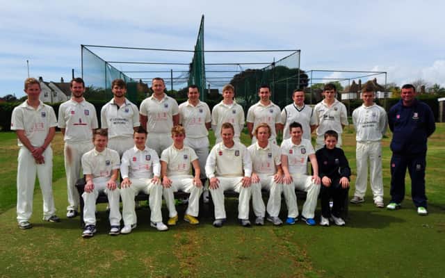 Bexhill Cricket Club's first and second teams line up for the camera. Picture by Steve Hunnisett (fh17010s)