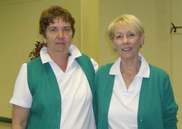 Falaise Indoor Bowls Club ladies' pairs winners Maxine Clarkson and Gilda Pass
